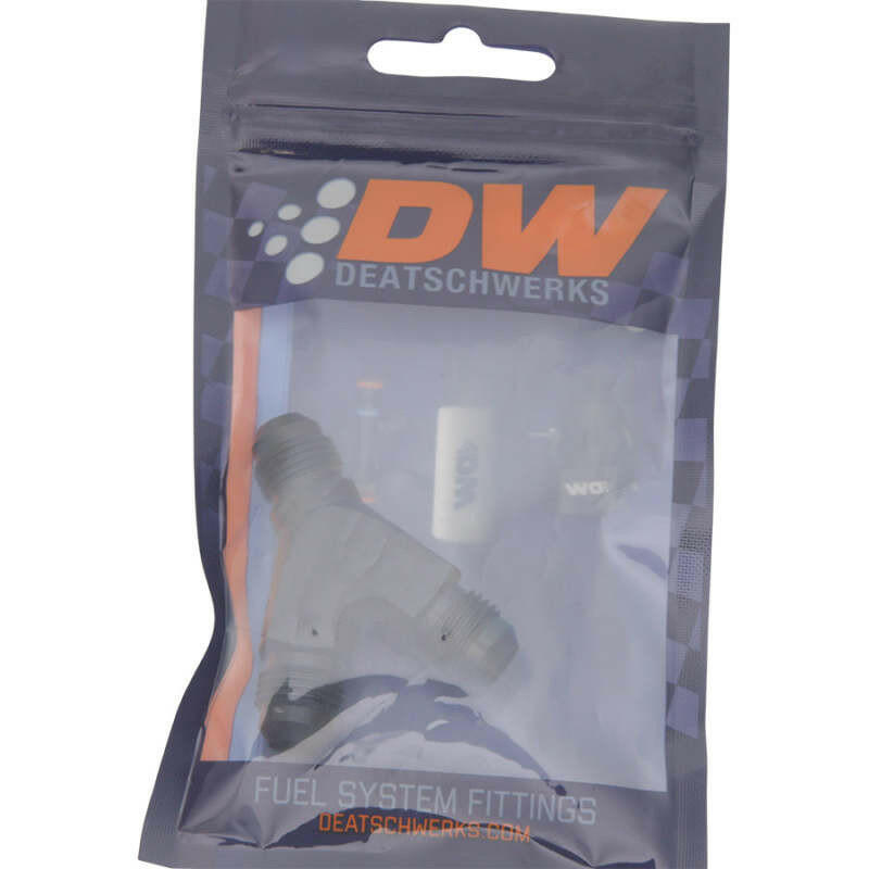 DeatschWerks 6AN Male Flare to 6AN Male Flare to 6AN Male Flare Y Fitting - Anodized Matte Black Distribution Blocks DeatschWerks