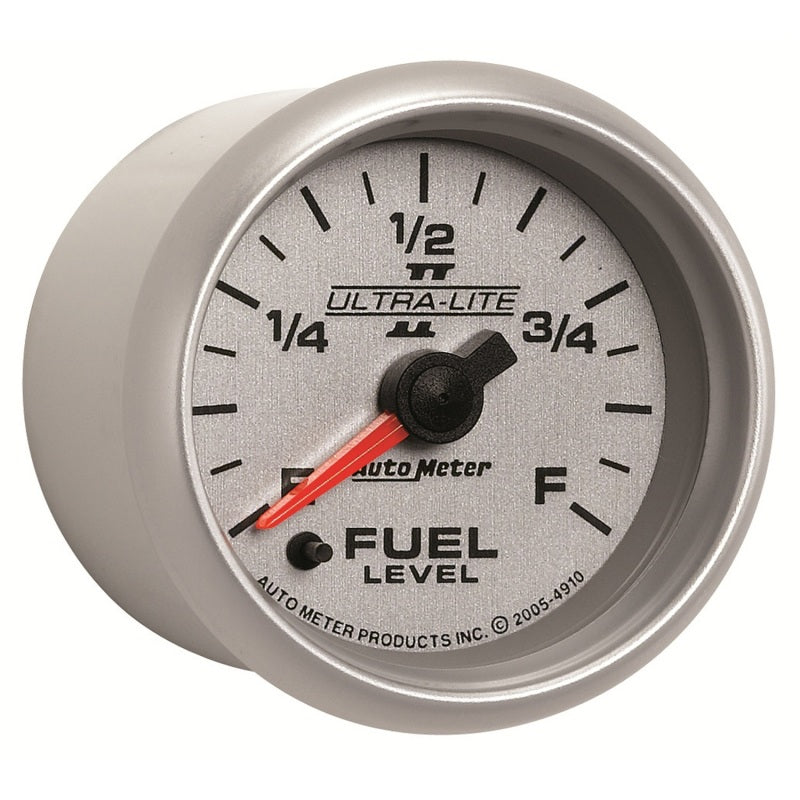 Autometer Ultra-Lite II 2-1/16in 0-280 Ohm Programmable Fuel Level Gauge Gauges AutoMeter