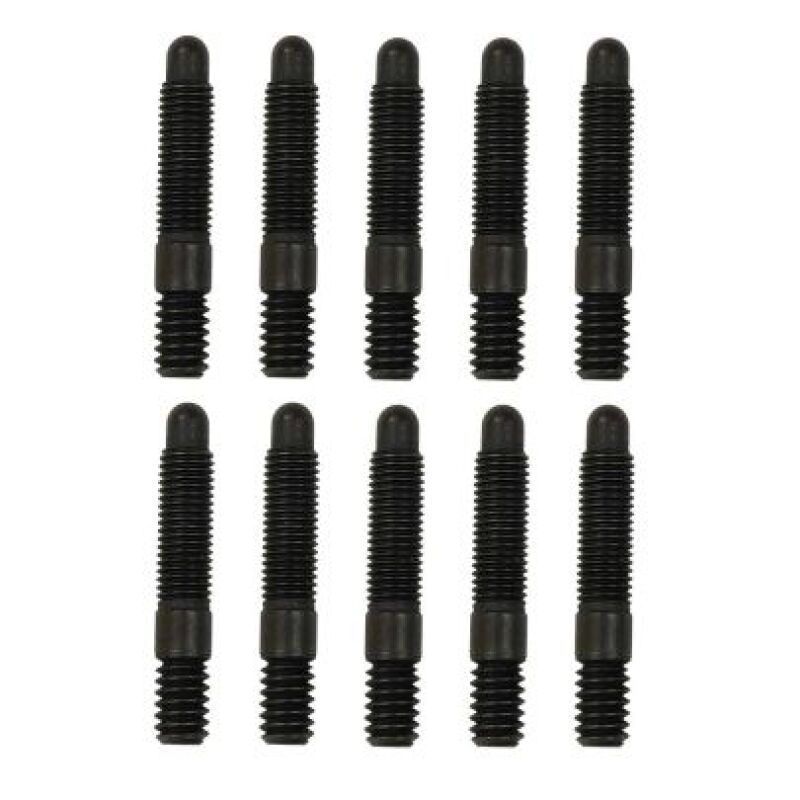 Moroso Bullet Nose Black OX Studs - 1/4-20 X 1/4-28 X 1.5 Long (10 Pack) Fittings Moroso