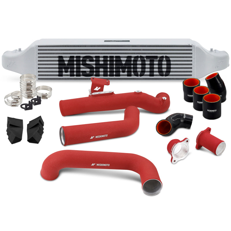 Mishimoto 2022+ Honda Civic 1.5T Intercooler Kit - Silver Intercooler - Red Pipes Intercooler Kits Mishimoto