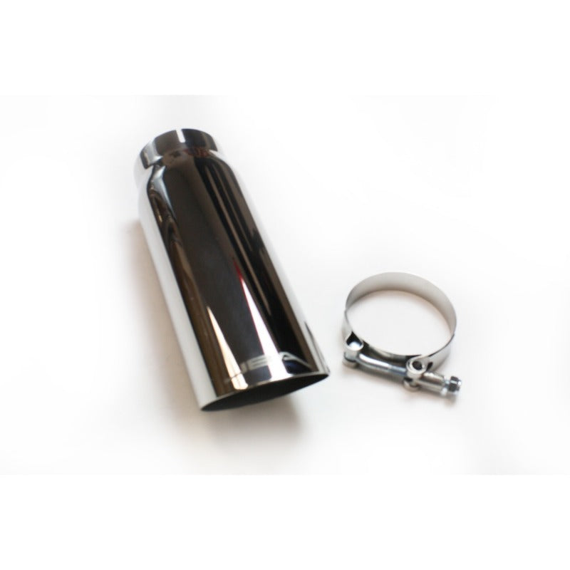 JBA 2.5in x 3in x 9in Polished Chrome Tip - Clamp On Clamps JBA