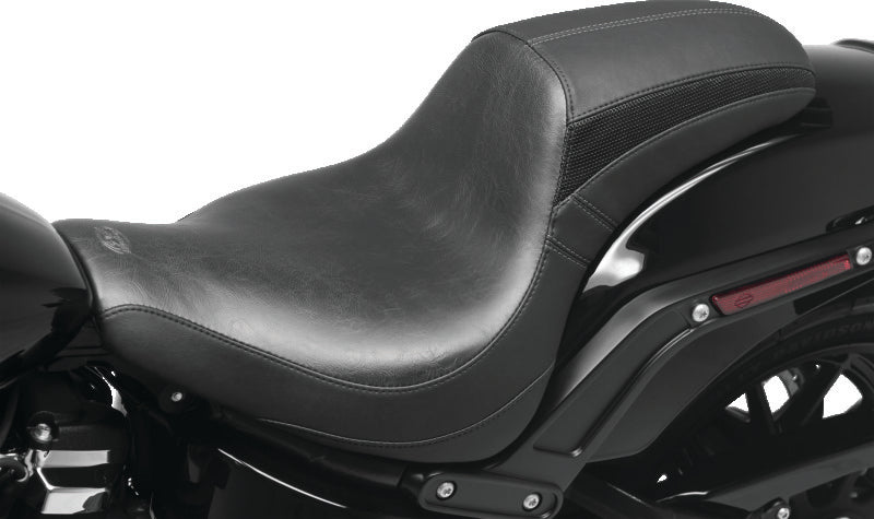 Mustang 06-17 Harley Softail Wide Tire (200mm) Standard Touring, Wide Touring Passenger Seat - Black Passenger Motorcycle Seats Mustang Motorcycle