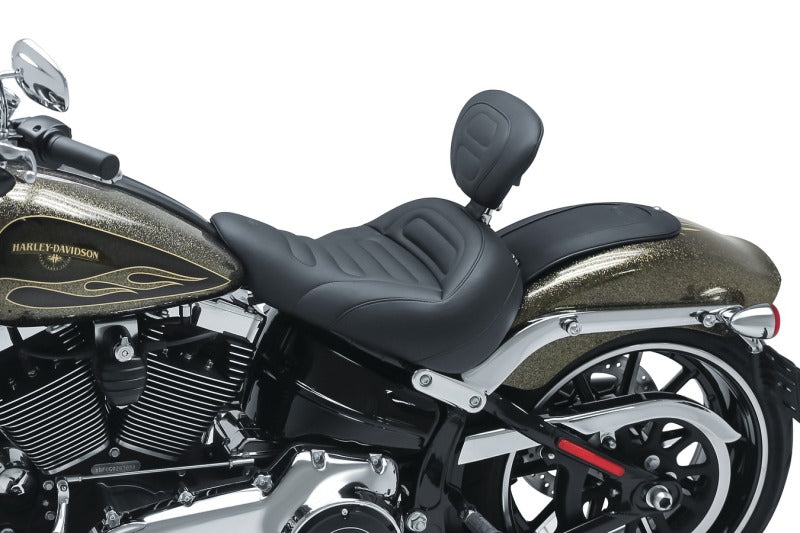 Mustang 13-17 Harley Softail Breakout Standard Touring Solo Seat - Black Solo Motorcycle Seats Mustang Motorcycle