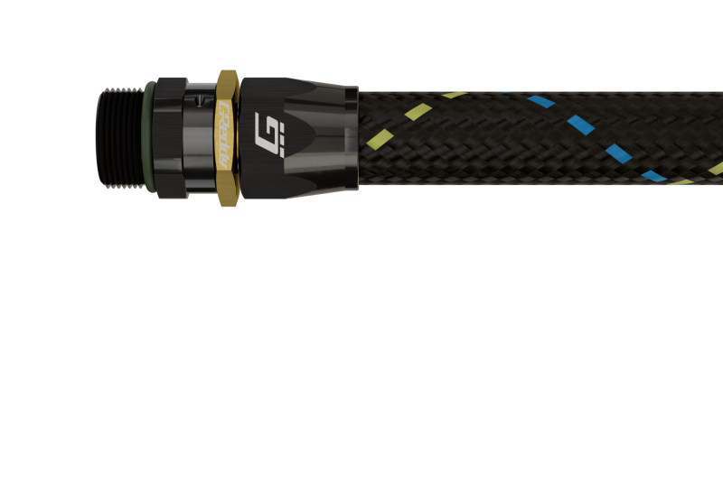 GReddy AN08 STRAIGHT ORB MALE BLACK/GOLD ANODIZED Oil Line Kits GReddy