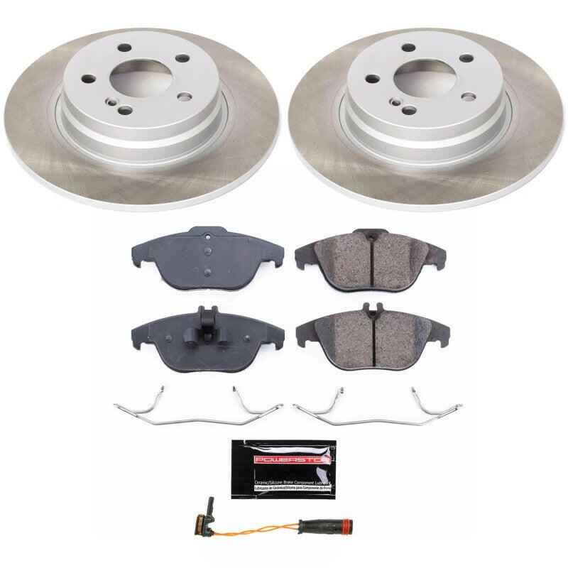 Power Stop 08-12 Mercedes-Benz C300 Rear Semi-Coated Rotor Kit Brake Kits - Performance Blank PowerStop