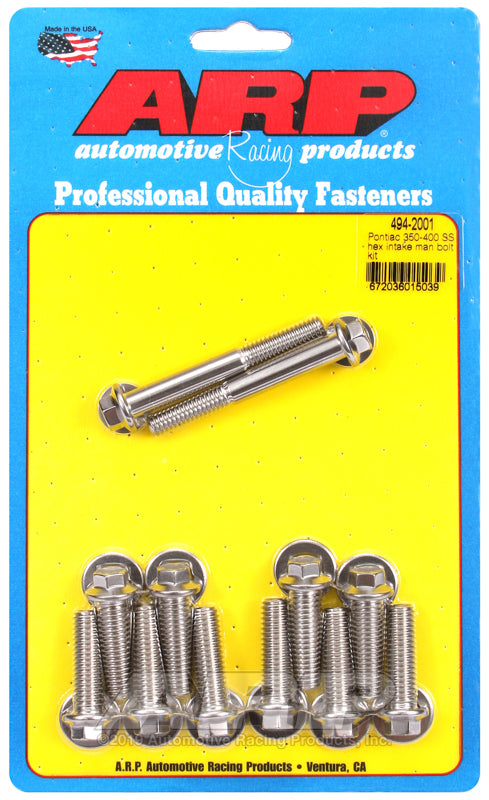 ARP Pontiac 350-400 SS Hex Intake Manifold Bolt Kit Hardware Kits - Other ARP