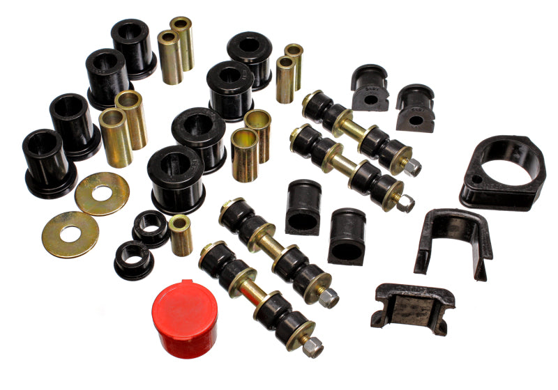 Energy Suspension 97-01 Ford Escort/ZX2 Black Hyper-flex Master Bushing Set Bushings - Full Vehicle Kits Energy Suspension