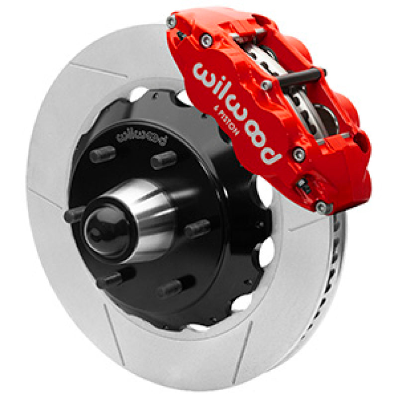 Wilwood 63-87 C10 FNSL6R Front Big Brake Kit 14in slotted 6x5.5 BP for drop spindles - Red Big Brake Kits Wilwood