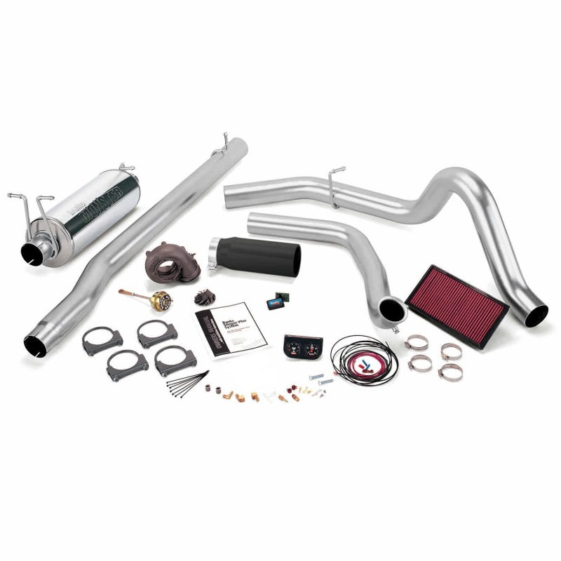 Banks Power 99 Ford 7.3L F250/350 Man Stinger-Plus System - SS Single Exhaust w/ Black Tip Performance Packages Banks Power