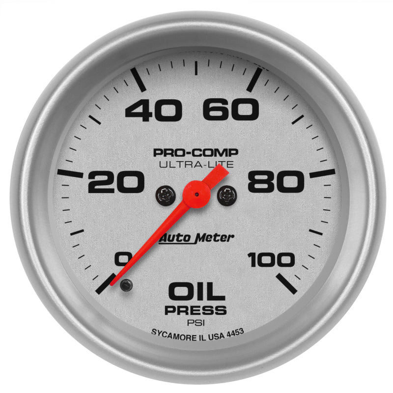 Autometer Ultra-Lite 66.7mm Full Sweep Electronic 0-100 PSI Oil Pressure Gauge Gauges AutoMeter