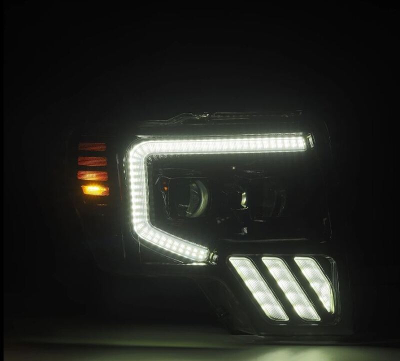 AlphaRex 09-14 Ford F-150 PRO-Series Projector Headlights Black w/Activation Light Seq Signal SB DRL Headlights AlphaRex
