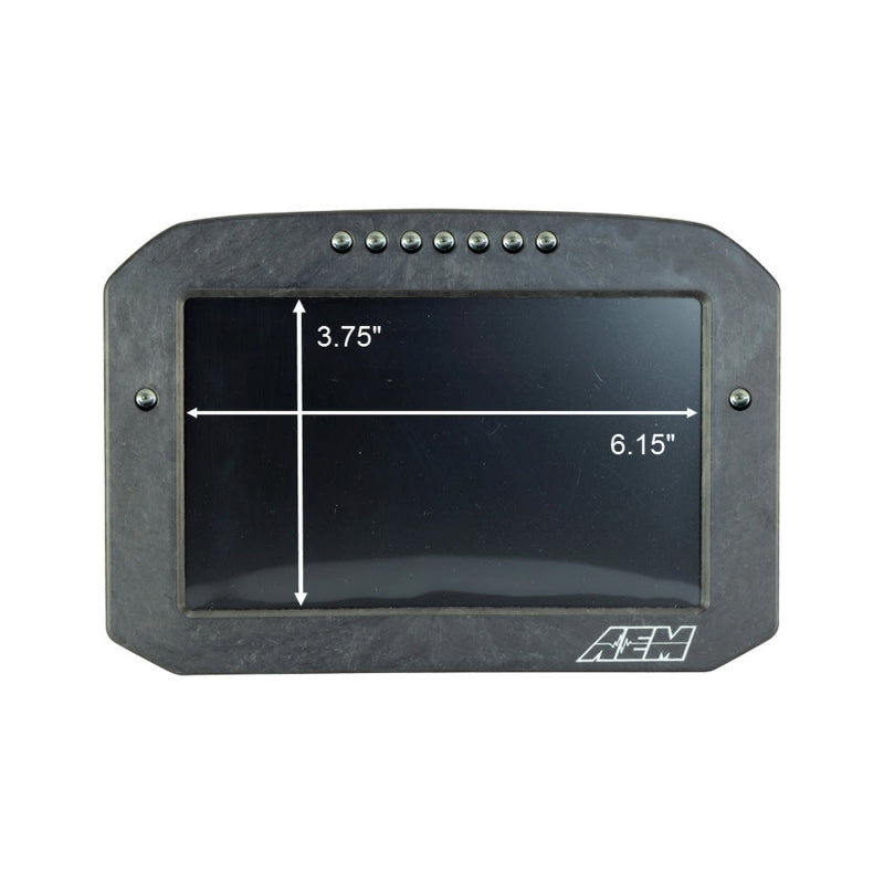 AEM CD-7LG Carbon Logging Flush Digital Dash Display w/ Internal 20Hz GPS & Antenna Gauges AEM