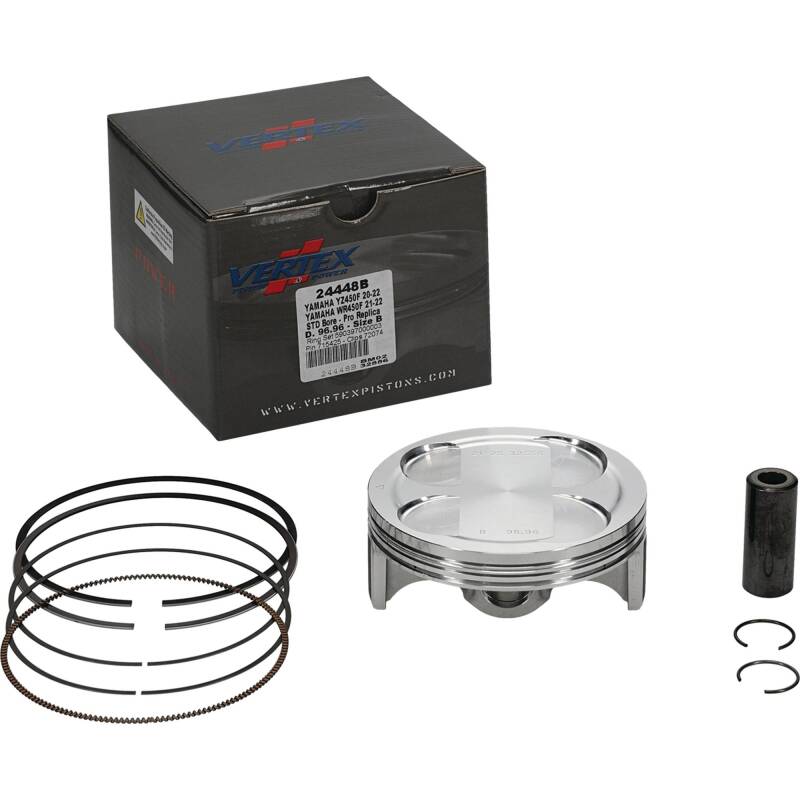 Vertex Piston 21-23 Yamaha WR 450 F 450cc Forged Replica Piston Kit Piston Sets - Powersports Vertex Pistons