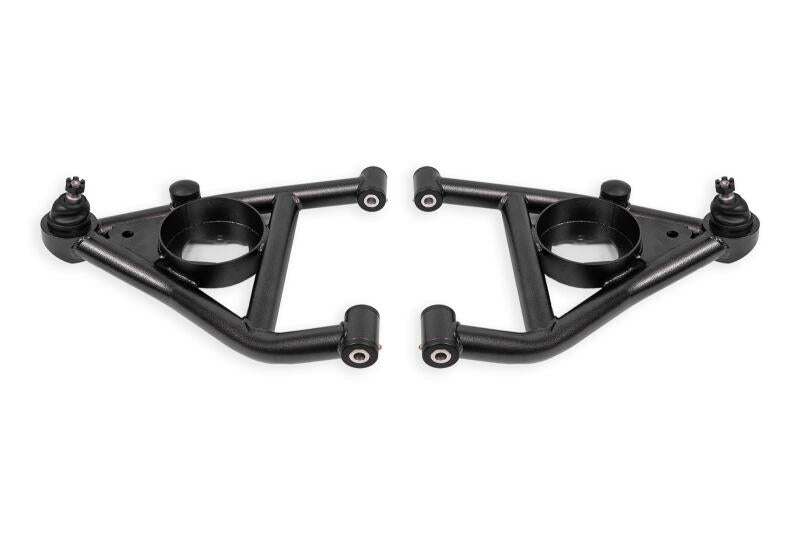 BMR 67-69 Chevrolet Camaro w/Rear Bump Stops Lower A-Arms w/STD Ball Joint Delrin - Black Hammertone Control Arms BMR Suspension