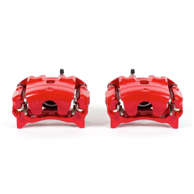 Power Stop 13-17 Nissan Altima Front Red Calipers w/Brackets - Pair Brake Calipers - Perf PowerStop