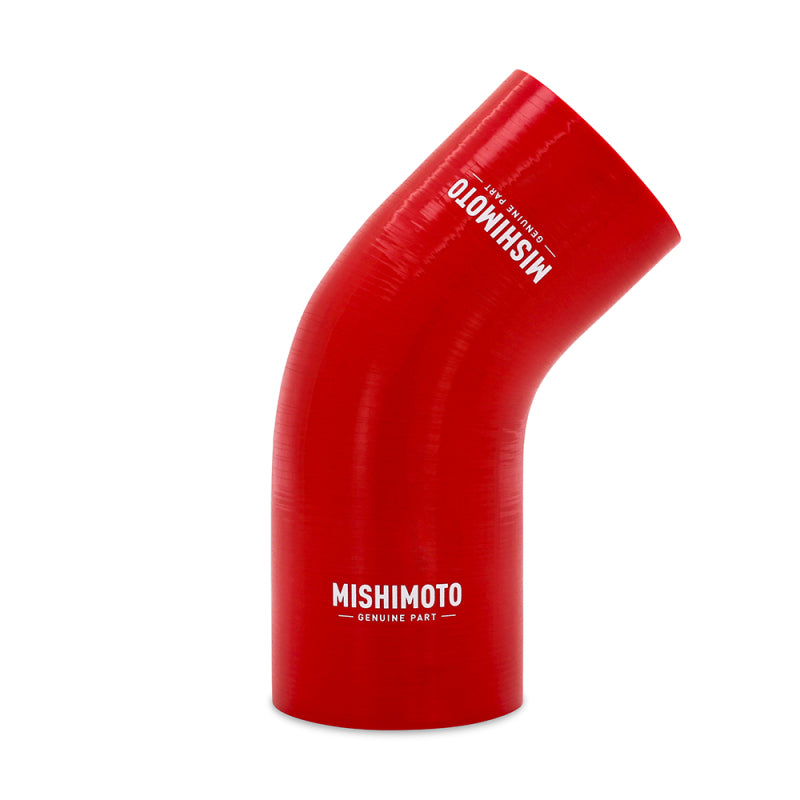 Mishimoto Silicone Reducer Coupler 45 Degree 2.5in to 2.75in - Red Silicone Couplers & Hoses Mishimoto