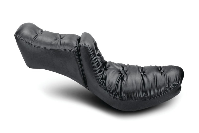 Mustang 58-84 Harley FX/FL Duke 1PC Seat Regal - Black One-Piece Motorcycle Seats Mustang Motorcycle