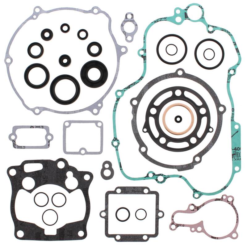 Vertex Gaskets 95-97 Kawasaki KX125 Complete Gasket Kit w/ Oil Seals Engine Hardware Vertex Pistons
