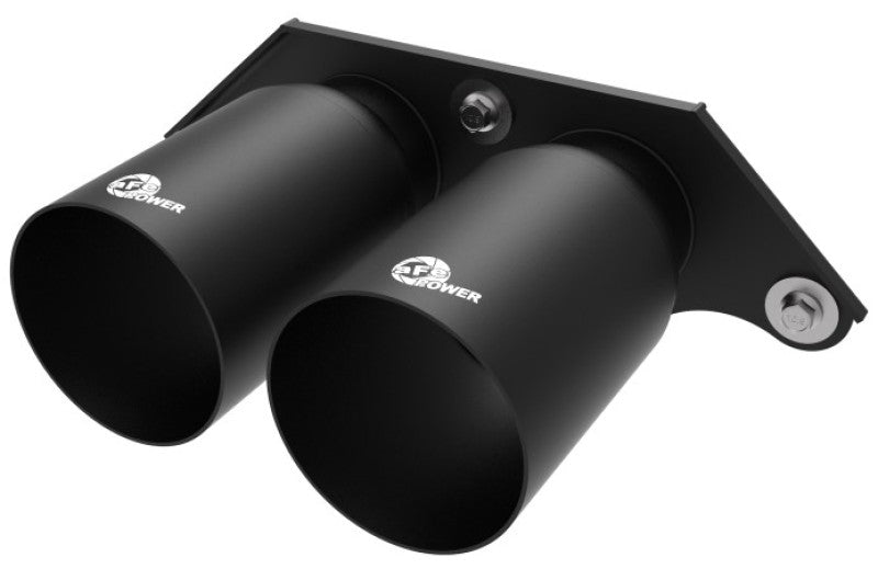 aFe Power Mach Force Xp 4in 304 SS Bolt-On Exhaust Tips Satin Black 14-19 Porsche 911 GT3 3.8L/4.0L Tips aFe