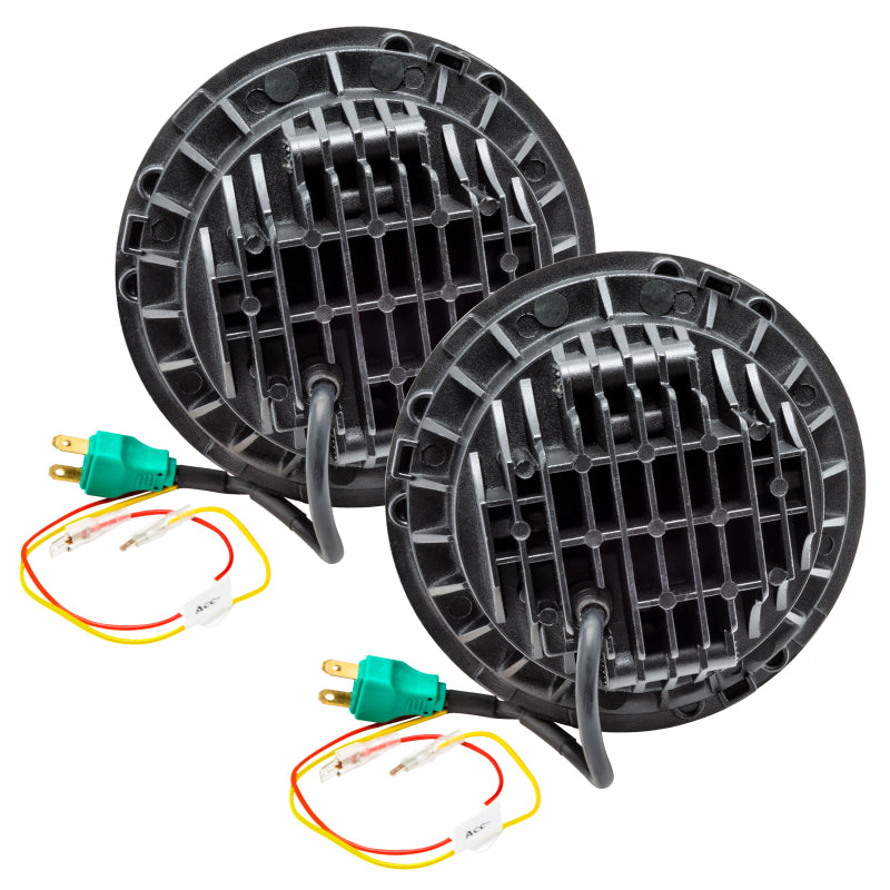 Oracle 7in High Powered LED Headlights - Black Bezel - ColorSHIFT 2.0 Headlights ORACLE Lighting