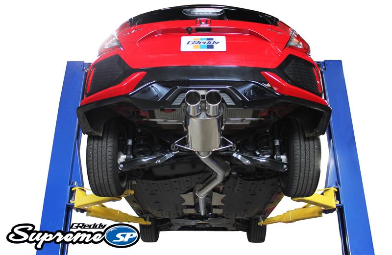 GReddy 2017+ Honda Civic Sport Hatchback 76mm Supreme SP Cat-Back Exhaust Catback GReddy