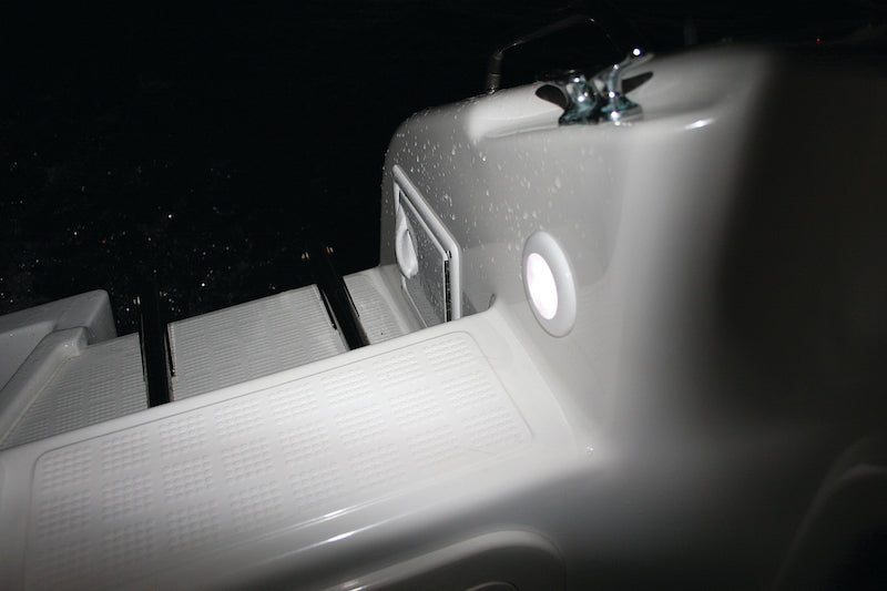 Hella COURTESY Lamp RND BLUE MD12 SS RIM 2XT Sidemarkers & Indicators Hella