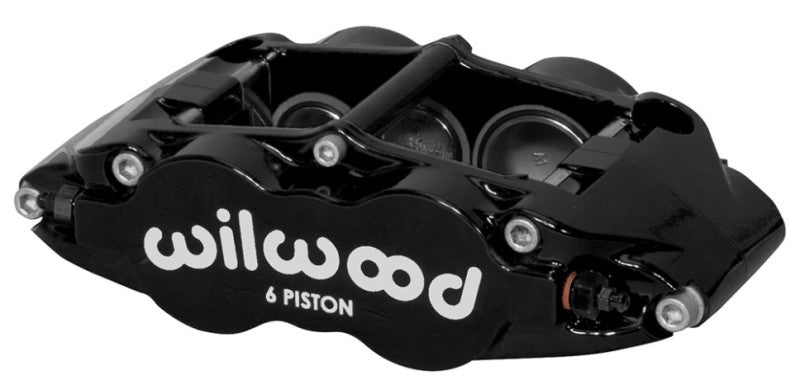 Wilwood Caliper Forged Narrow Superlite L/H FNSL6R-DS Dust Seal 1.62/1.12/1.12,1.25 Rotor - Black Brake Calipers - Perf Wilwood