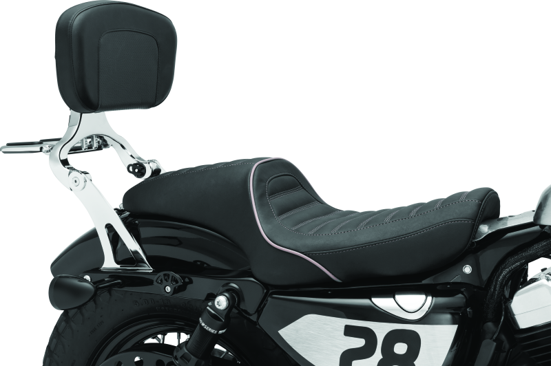 Kuryakyn Fixed Mounts Multi-Purpose Driver & Passenger Backrest 04-22 XL Models Chrome Seats Kuryakyn