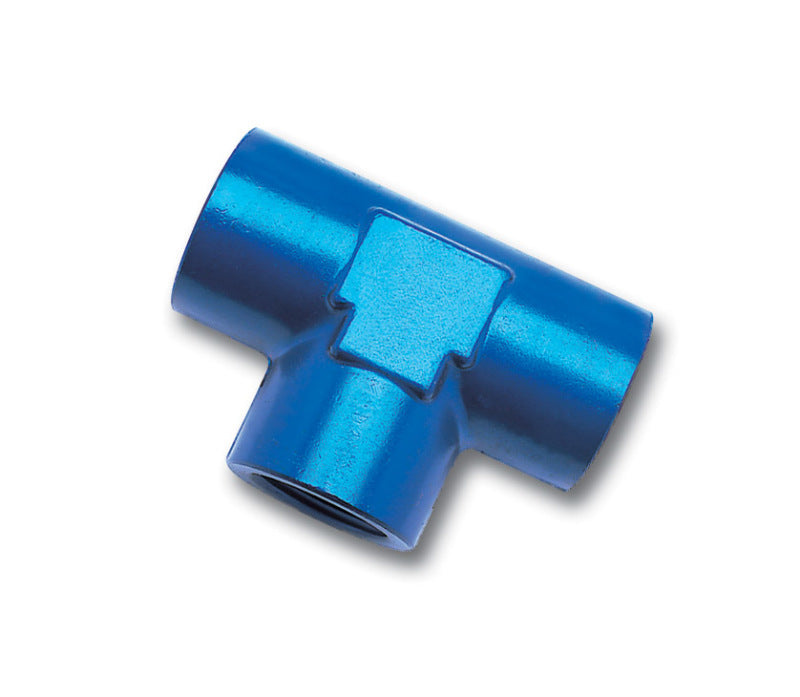 Russell Performance 3/8in Female Pipe Tee Fitting (Blue) Fittings Russell