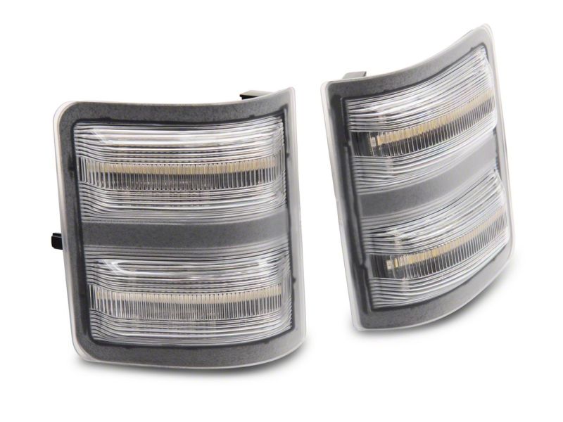 Raxiom 11-16 Ford F-250/F-350 Super Duty Axial LED SEQL Switchback Side Mirror Marker Lamps- Clear Sidemarkers & Indicators Raxiom