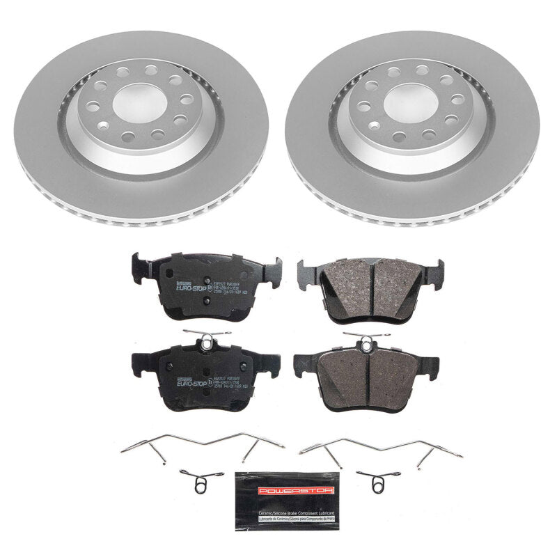 Power Stop 2019 Audi A3 Quattro Rear Euro-Stop Brake Kit Brake Kits - OE PowerStop
