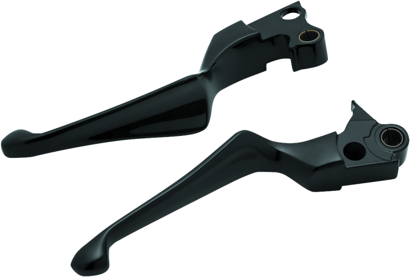 Kuryakyn Boss Blades Lever Set 96-Up Cable Gloss Black Levers Kuryakyn