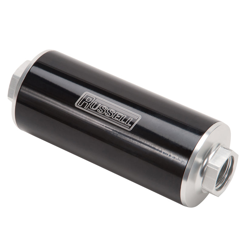 Russell Performance Anodized Aluminum (12in Length -10 male inlet/outlet) Fuel Filters Russell