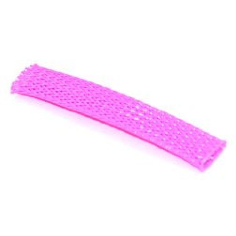 NAMZ Braided Flex Sleeving 10ft. Section (3/8in. ID) - Pink Wire Loom NAMZ
