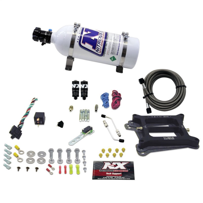 Nitrous Express 4150 Hitman Plus 4-BBL Nitrous Kit (50-200HP) w/5lb Bottle Nitrous Systems Nitrous Express