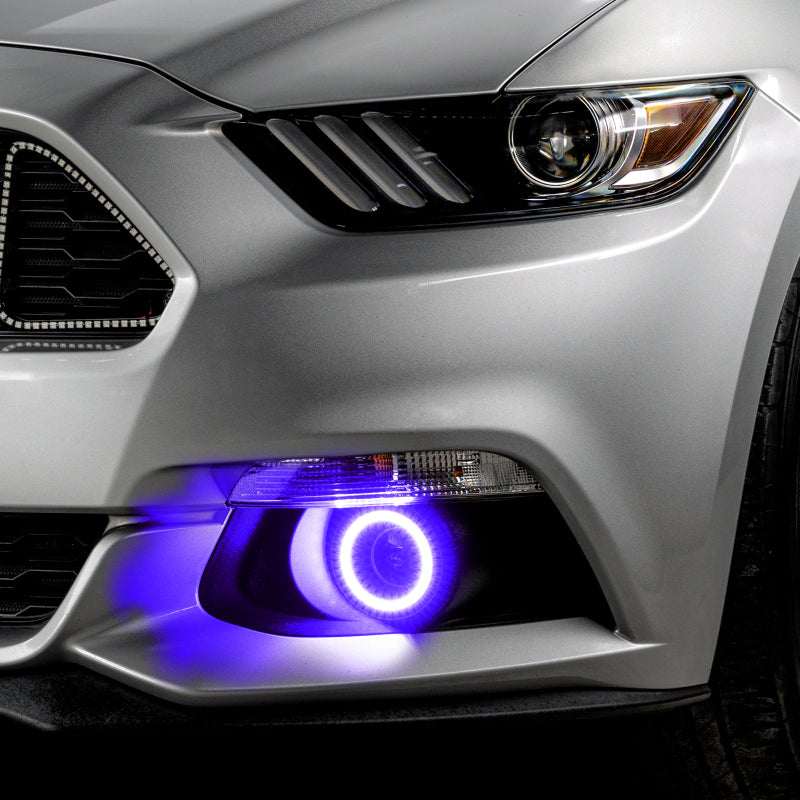 Oracle 15-17 Ford Mustang Dynamic RGB+A Projector Surface Mount Fog Light Halo Kit - Fog Lights ORACLE Lighting