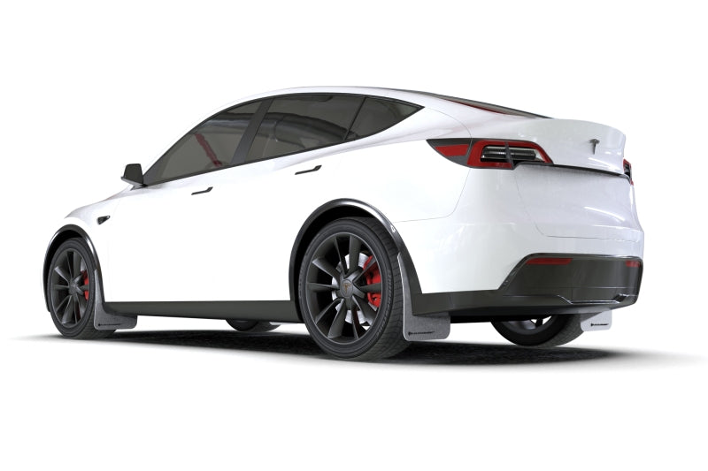 Rally Armor 20-26 Tesla Model Y, Juniper Y White UR Mud Flap w/Black Logo Mud Flaps Rally Armor