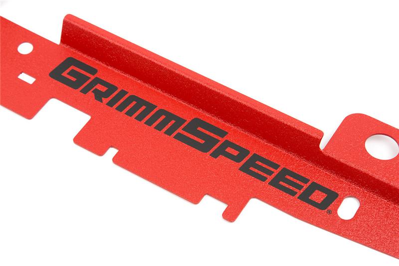 GrimmSpeed 05-09 Subaru Legacy/Outback Radiator Shroud w/Tool Tray - Textured Red Radiator Shrouds GrimmSpeed