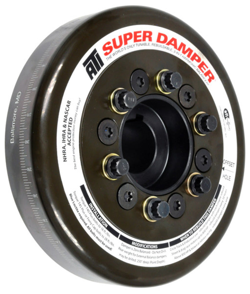 ATI Damper - 7.074in - Steel - Oliver Tractor - 6 Cyl - Chevy Front - 3 Ring - Diesel Crankshaft Dampers ATI