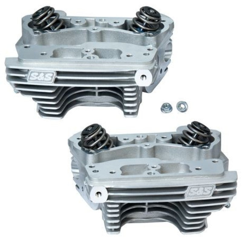 S&S Cycle 84-99 BT Super Stock Cylinder Heads - Wrinkle Natural Aluminum Finish Heads S&S Cycle