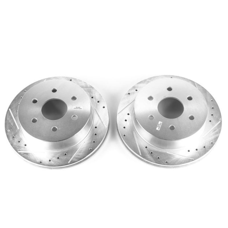 Power Stop 03-05 Chevrolet Express 2500 Rear Evolution Drilled & Slotted Rotors - Pair Brake Rotors - Slot & Drilled PowerStop