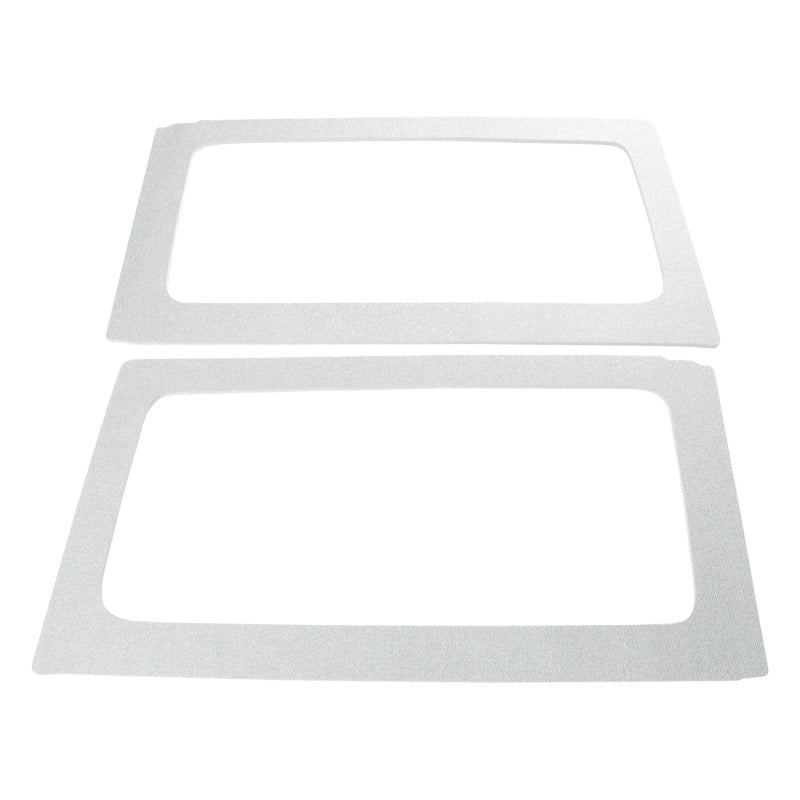 DEI 11-18 Jeep Wrangler JK 2-Door Boom Mat Rear Side Window Trim - 2 Piece - White Hard Top Accessories DEI