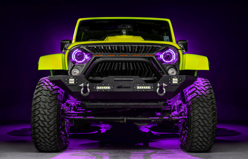 ORACLE Lighting 0718 Jeep Wrangler JK Oculus 7in ColorSHIFT Bi-LED Projector Headlights Light Bars & Cubes ORACLE Lighting