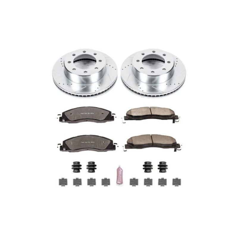 Power Stop 11-18 Ram 3500 Front Z36 Truck & Tow Brake Kit Brake Rotors - Slot & Drilled PowerStop