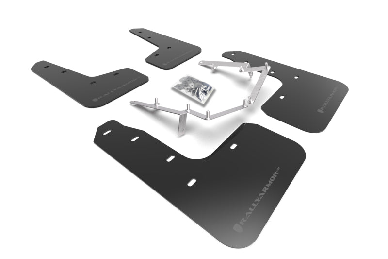 Rally Armor 17-21 Honda Civic EX/EX-L/LX (Hatchback) Black UR Mud Flap Dark Grey Logo Mud Flaps Rally Armor