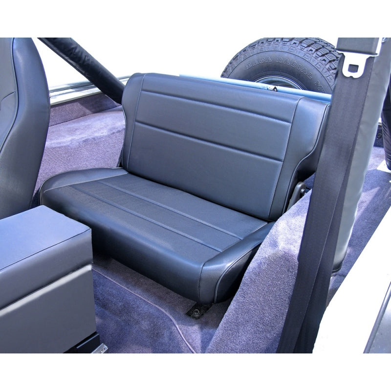 Rugged Ridge Fold & Tumble Rear Seat Black 76-86 Jeep CJ7/Laredo/Renegade Seat Releases Rugged Ridge