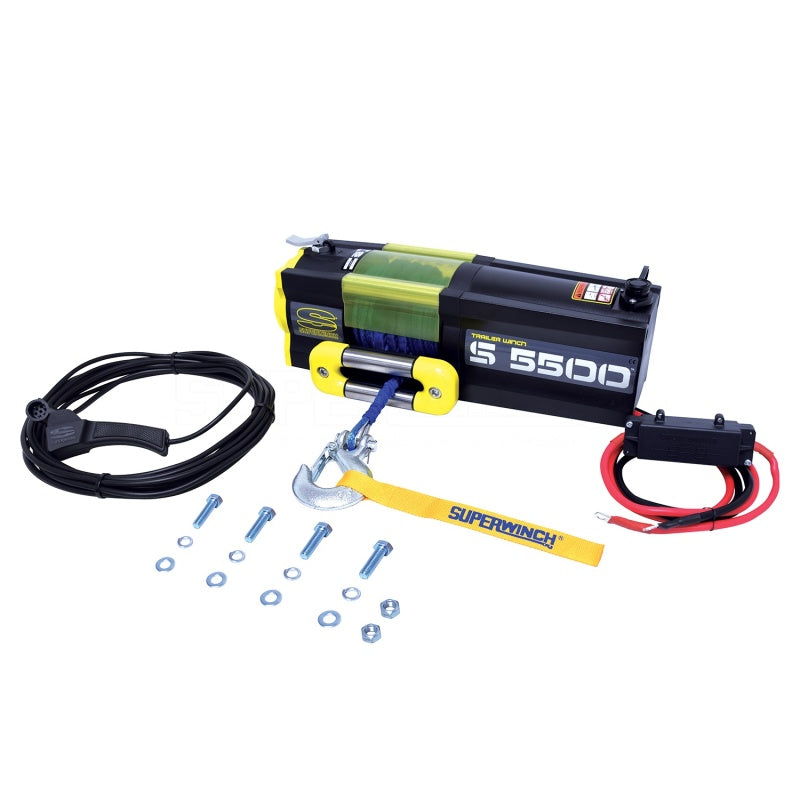 Superwinch 5500 LBS 12V DC 1/4in x 60ft Synthetic Rope S5500 Winch Winches Superwinch