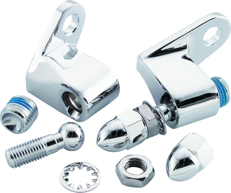 Bikers Choice Chrome Front Turn Signal Mounting Kit Universal Custom Lights Corner Bikers Choice