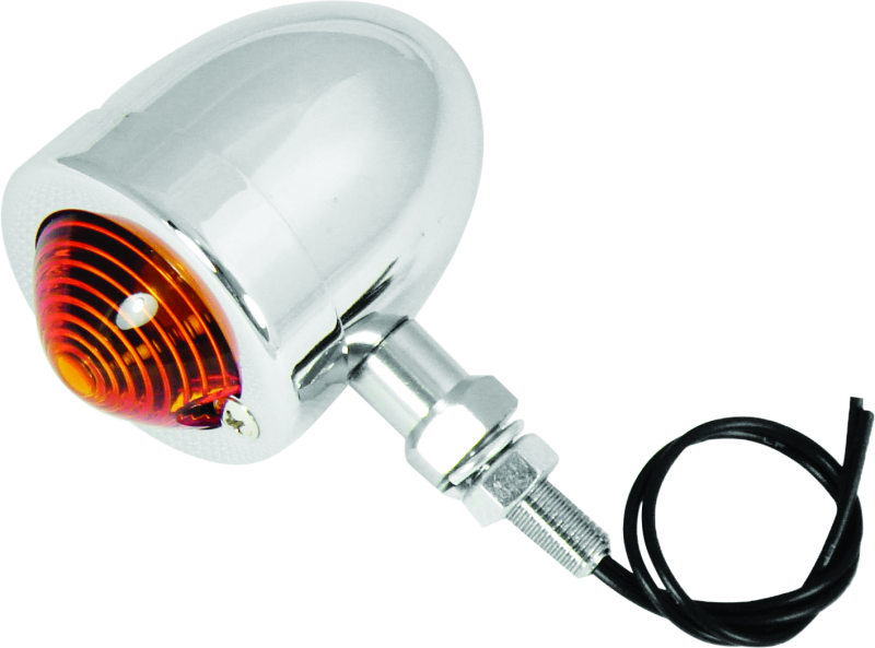 Bikers Choice Chrome Bullet Lite With Amber Lens 2 Inch Diameter Dual Filament Custom Stud Mount Light Bars & Cubes Bikers Choice