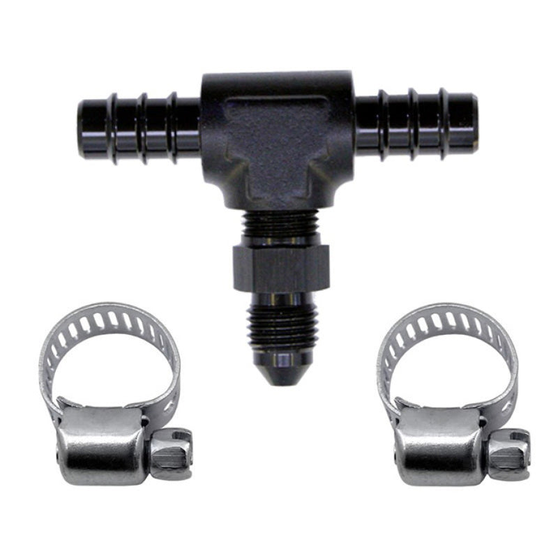 Nitrous Express 5/16 Fuel T 5/16 Hose Barb to 4AN Male Fittings Nitrous Express